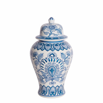 Florabelle Living Accessories Beau Blue & White Porcelain Ginger Jar Small