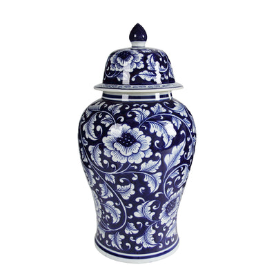 Florabelle Living Accessories Chadwicks Blue & White Porcelain Ginger Jar