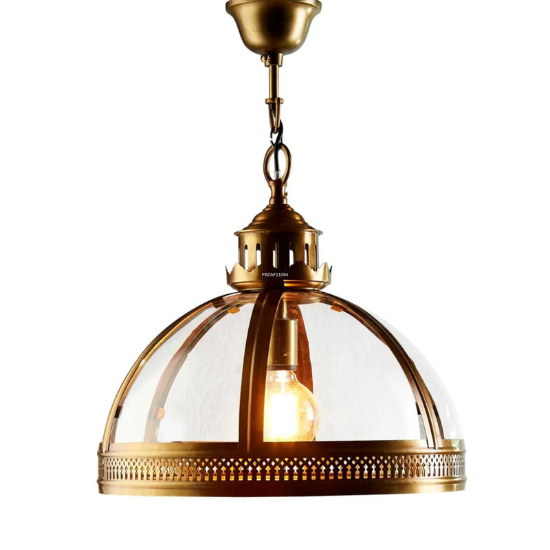 Florabelle Living Lighting Gage Ceiling Pendant Brass