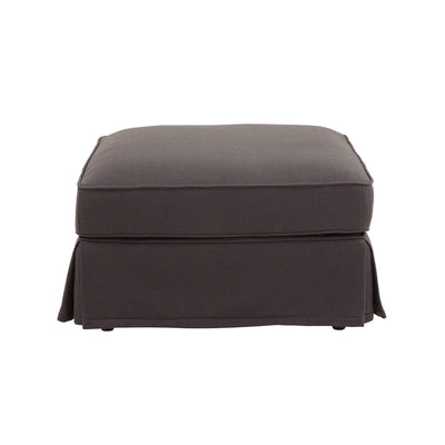 Oneworld Collection unused Ottoman Slip Cover - Noosa Charcoal
