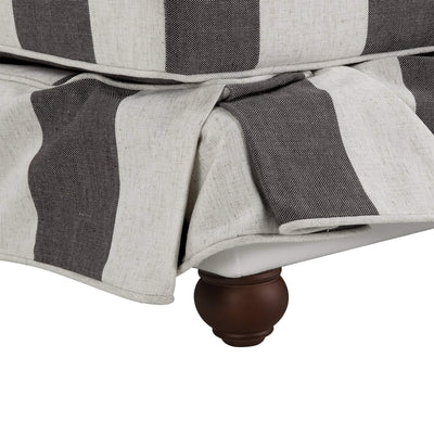 Oneworld Collection unused Armchair Slip Cover - Noosa Grey Cream Stripe