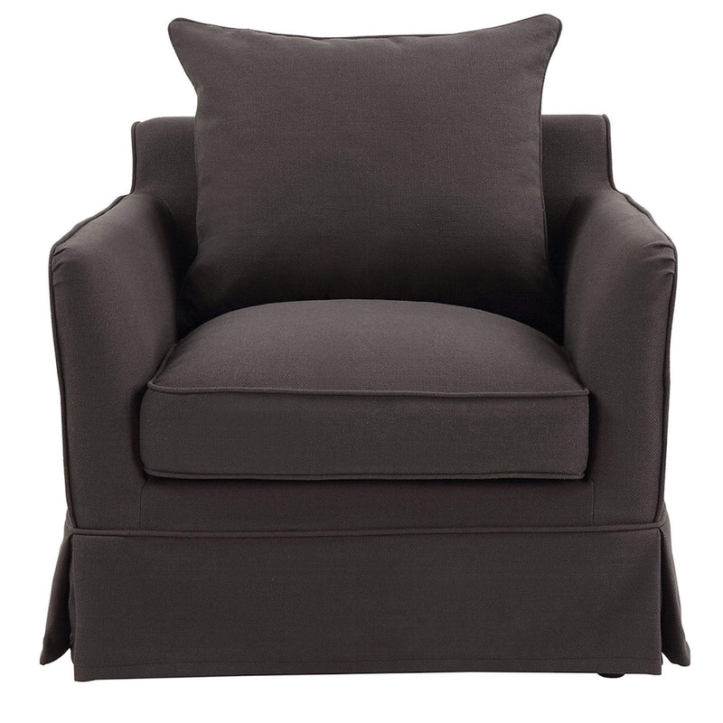 Armchair Slip Cover - Noosa Charcoal