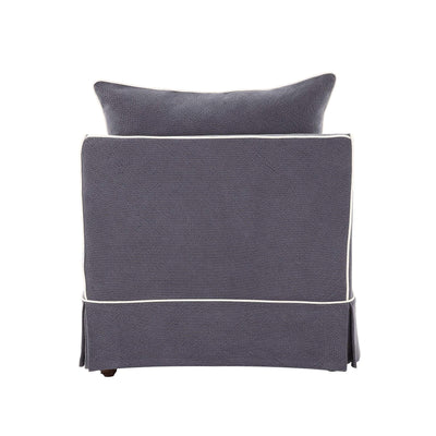 Oneworld Collection armchairs Armchair Slip Cover - Noosa Navy with White Piping