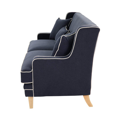 Oneworld Collection sofas Bondi 3 Seat Sofa Navy/White Piping