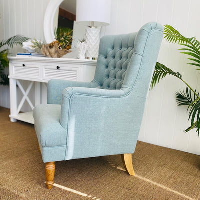 Oneworld Collection NZ Bayside Winged Armchair Pistachio