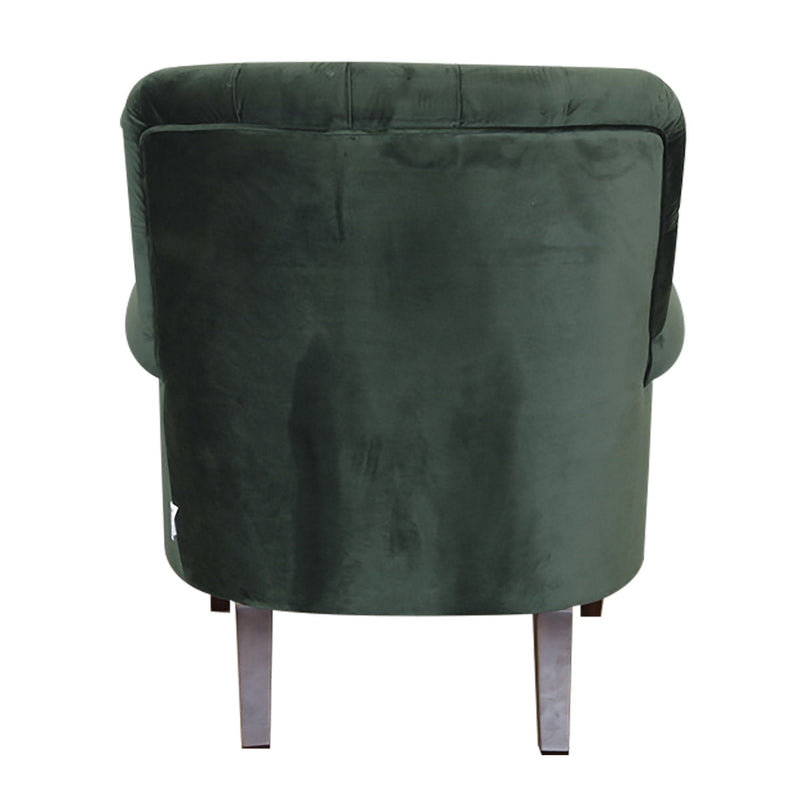 Maurice Buttoned Armchair Velvet Green