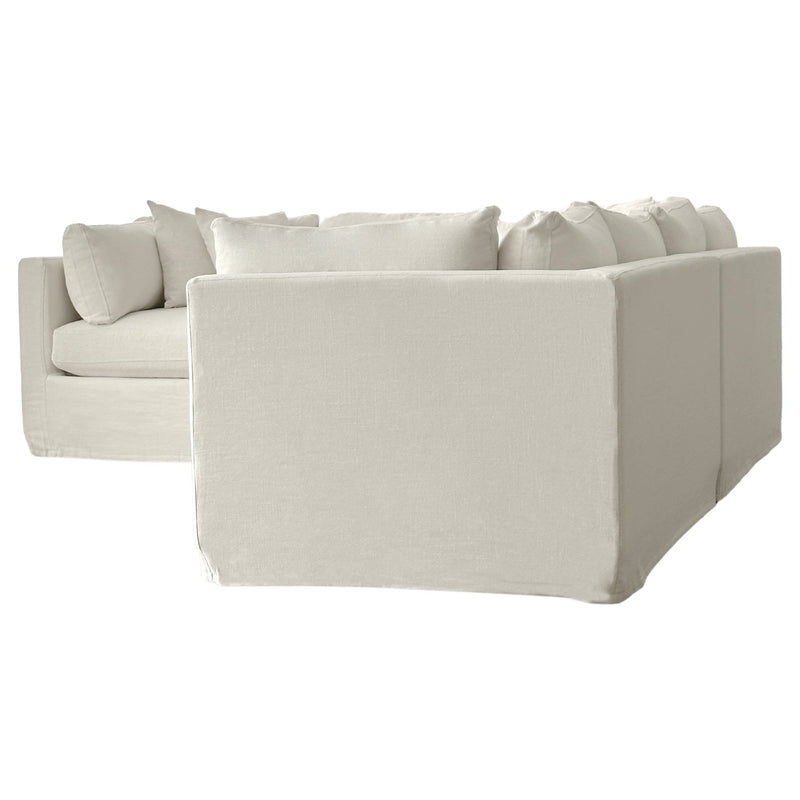 Oneworld Collection sofas Marbella Modular Sofa Ivory Left