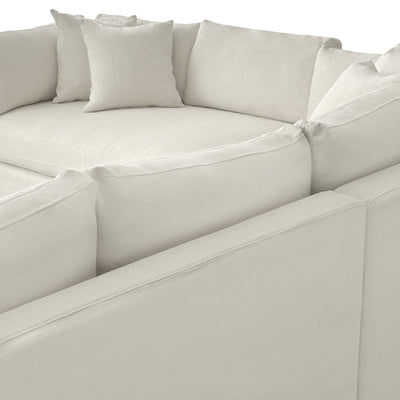 Oneworld Collection sofas Marbella Modular Sofa Ivory Left