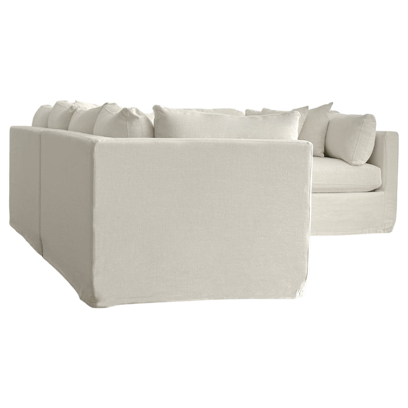Oneworld Collection sofas Marbella Modular Sofa Ivory Right