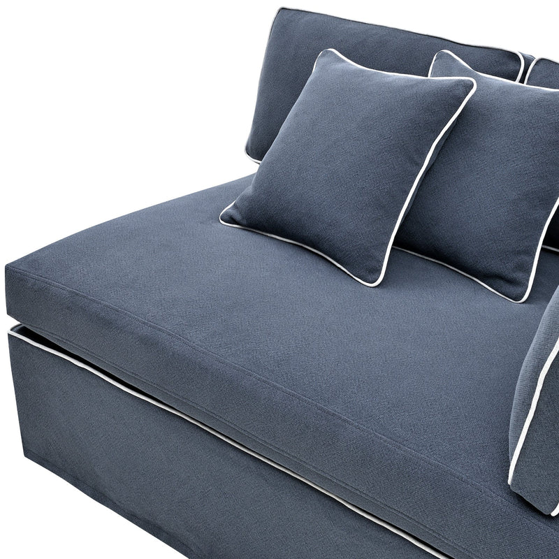 Oneworld Collection sofas Slip Cover - Marbella Modular Sofa B Navy