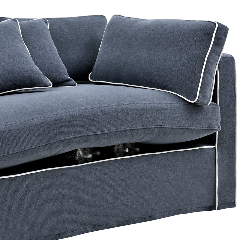 Oneworld Collection sofas Slip Cover - Marbella Modular Sofa B Navy