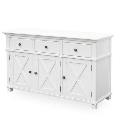 Oneworld Collection consoles & sideboards Sorrento White 3 Drawer Buffet
