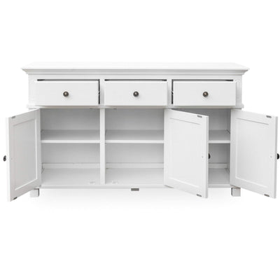 Oneworld Collection consoles & sideboards Sorrento White 3 Drawer Buffet