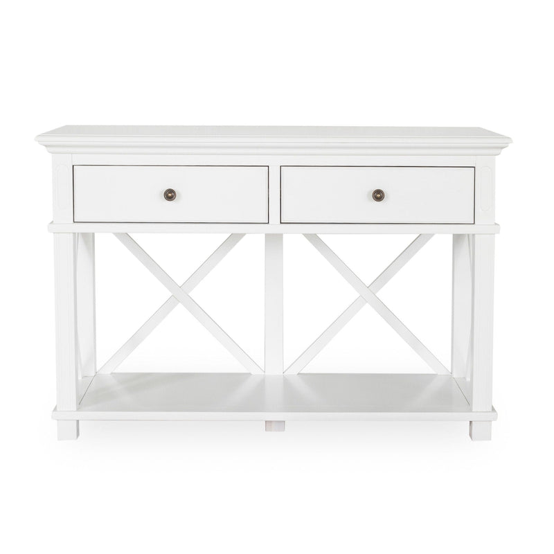 Oneworld Collection consoles & sideboards Sorrento 2 Drawer White Console