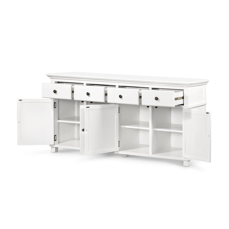 Oneworld Collection consoles & sideboards Sorrento White 4 Door Buffet