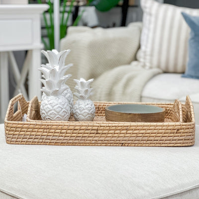 Florabelle Living Accessories Midhurst Natural Rattan Tray Set of 2