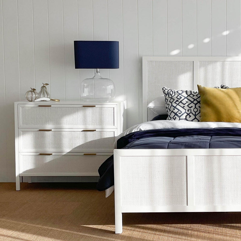 Latitude bedroom furniture Santorini Dresser 3 Door White