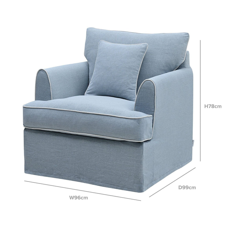 Oneworld Collection NZ Armchair Slip Cover - Byron Beach