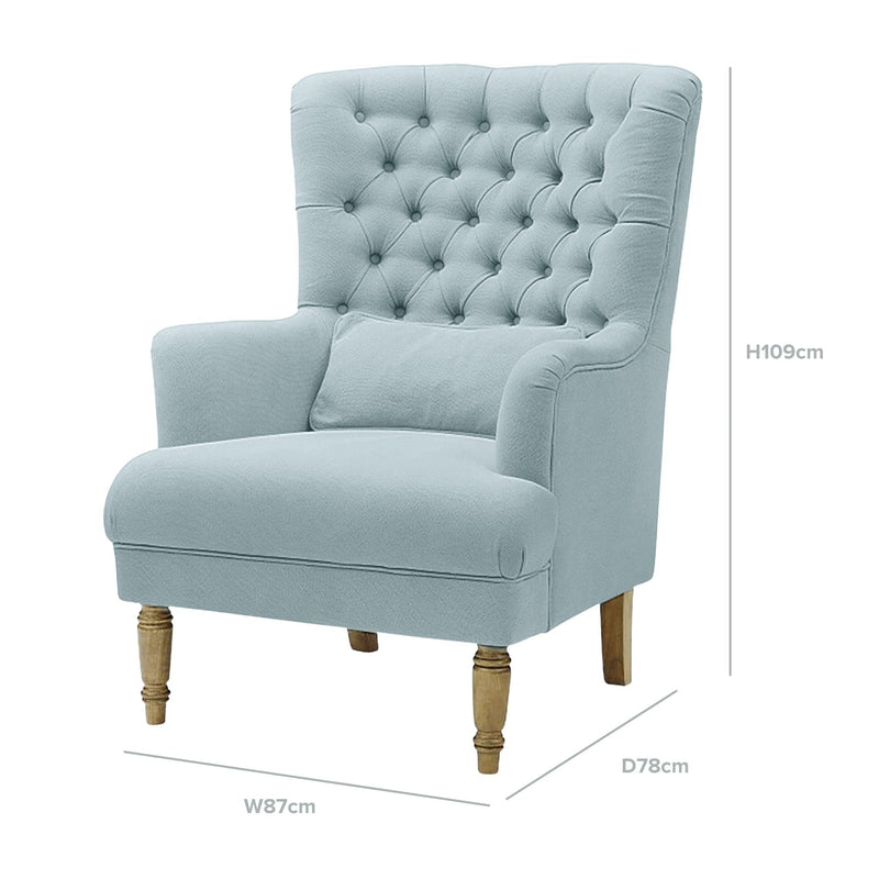 Oneworld Collection NZ Bayside Winged Armchair Pistachio