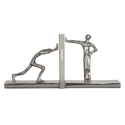 Oneworld Collection bookends People Standing Bookends Nickel