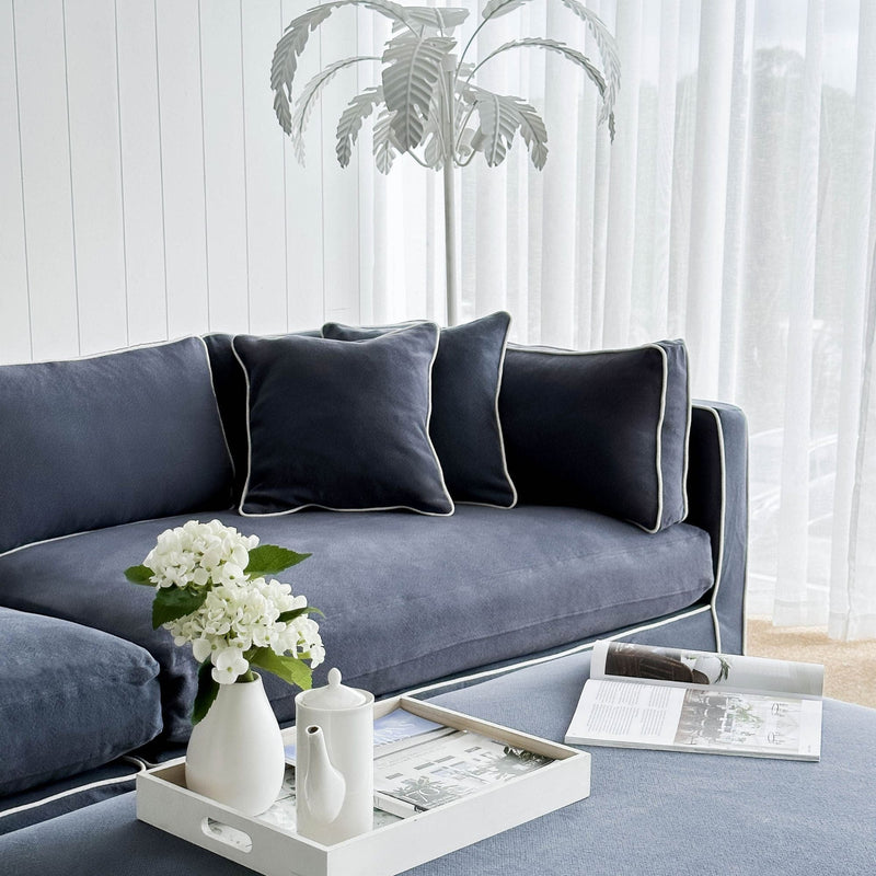 Oneworld Collection sofas Slip Cover - Marbella Modular Sofa B Navy
