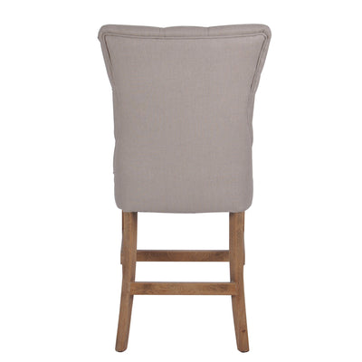 Beige Linen Counter Stool W/ Buttons (3 only left in stock)