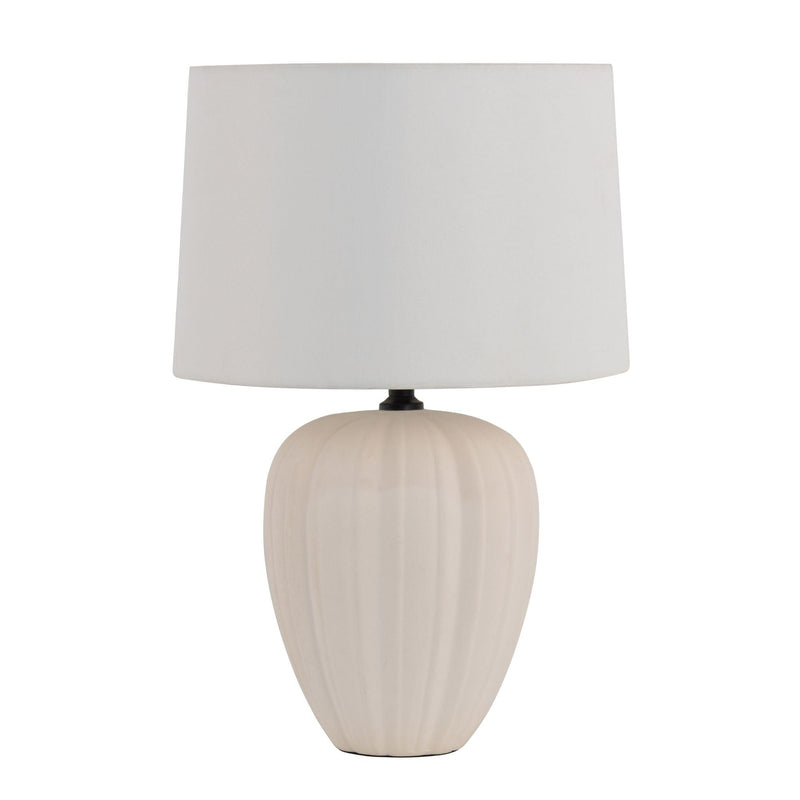 Latitude accessories Willow Ceramic Table Lamp with White Shade