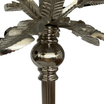 Oneworld Collection floor lamps Brighton Nickel Pineapple Floor Lamp with Black Shade