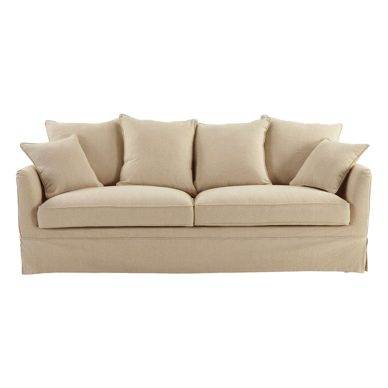Oneworld Collection sofas 3 Seat Slip Cover - Noosa Beige