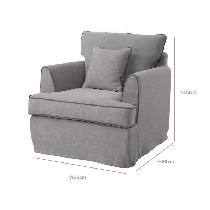 Oneworld Collection armchairs Byron Armchair Pebble Grey