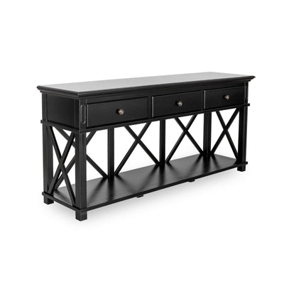 Oneworld Collection consoles & sideboards Sorrento Black 3 Drawer Console