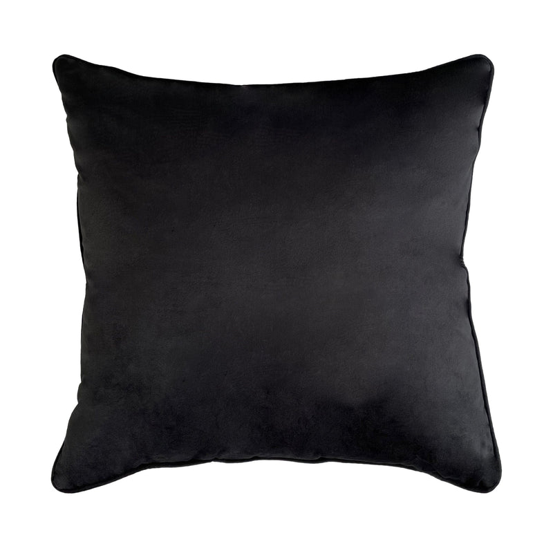 55cm Throw Cushion Black Velvet - OneWorld Collection