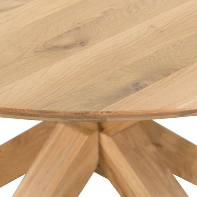Oneworld Collection dining tables Helsinki Round Oak Dining Table Small Natural