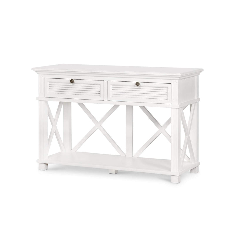 Oneworld Collection consoles & sideboards West Beach 2 Drawer Hamptons 130cm Console White