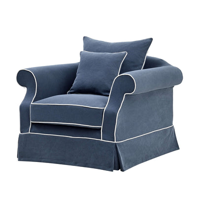 Oneworld Collection armchairs Armchair Slip Cover - Avalon Navy