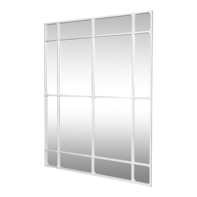 Oneworld Collection mirrors Crawford Rectangular 16 Pane Mirror White