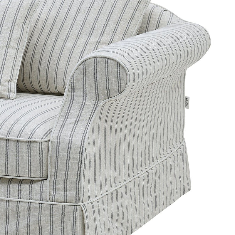 Avalon 3 Seat Sofa Stone Stripe - OneWorld Collection