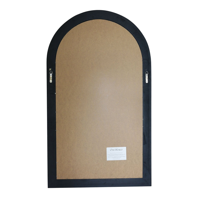 Oneworld Collection mirrors Oliver Tall Black Arched Mirror
