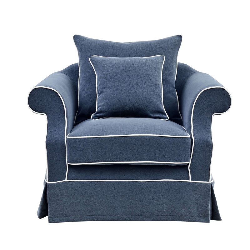 Oneworld Collection armchairs Armchair Slip Cover - Avalon Navy
