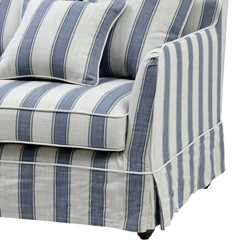 Oneworld Collection sofas Noosa 3 Seat Blue Sky Stripe