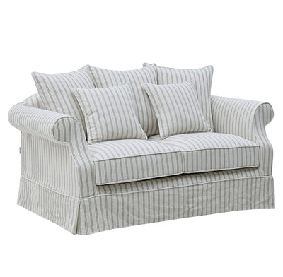 Avalon 2 Seat Sofa Stone Stripe - OneWorld Collection