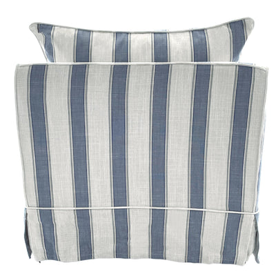 Latitude sofas Armchair Slip Cover - Noosa Blue Sky Stripe