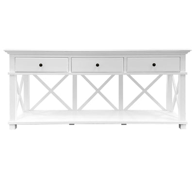 Oneworld Collection consoles & sideboards Sorrento White 3 Drawer Console