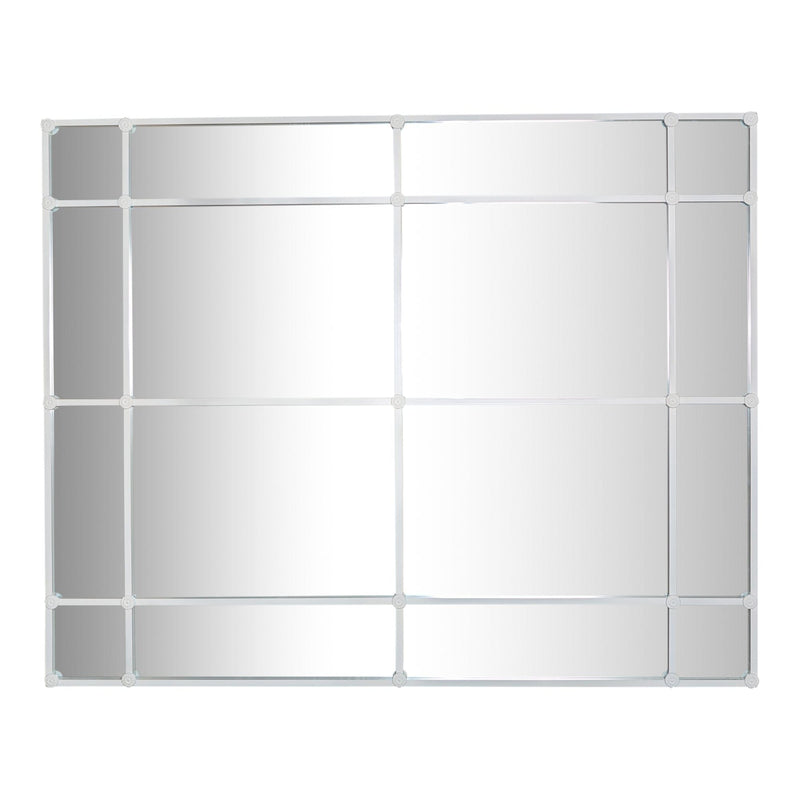 Oneworld Collection mirrors Crawford Rectangular 16 Pane Mirror White