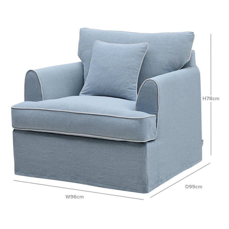 Oneworld Collection NZ Armchair Slip Cover - Byron Beach