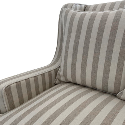 Oneworld Collection NZ sofas Bondi 3 Seat Sofa Natural Stripe / White