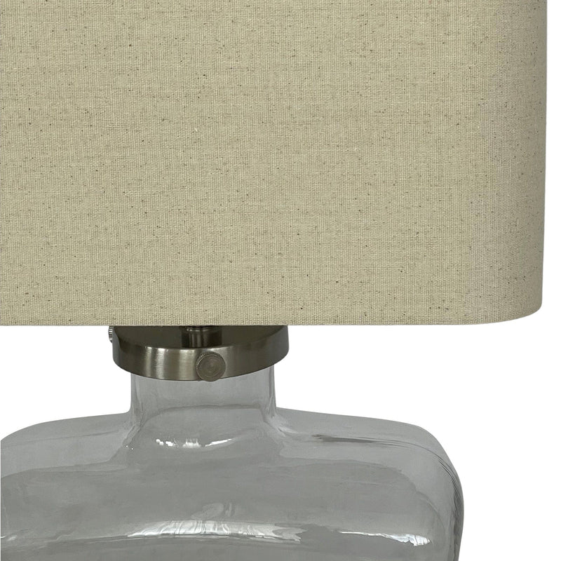 Oneworld Collection table & desk lamps Fillable Bottle Lamp W Linen Shade