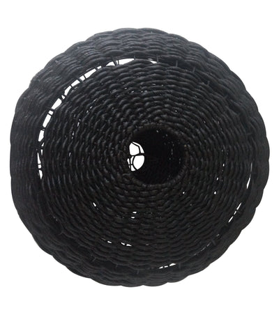 Oneworld Collection hanging lights Hampton Handwoven Black Rattan Large Pendant