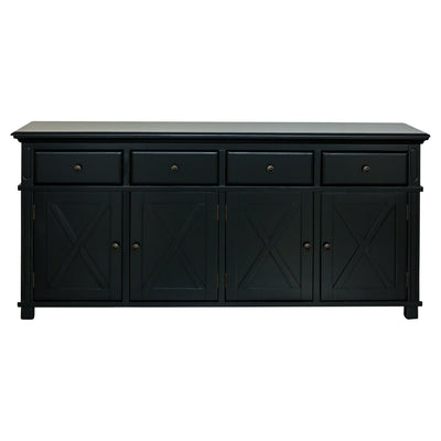 Oneworld Collection consoles & sideboards Sorrento Black 4 Door Buffet