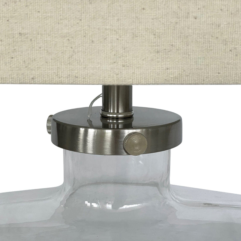 Oneworld Collection table & desk lamps Fillable Bottle Lamp W Linen Shade